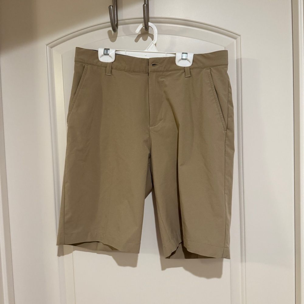 Adidas men’s khaki golf shorts